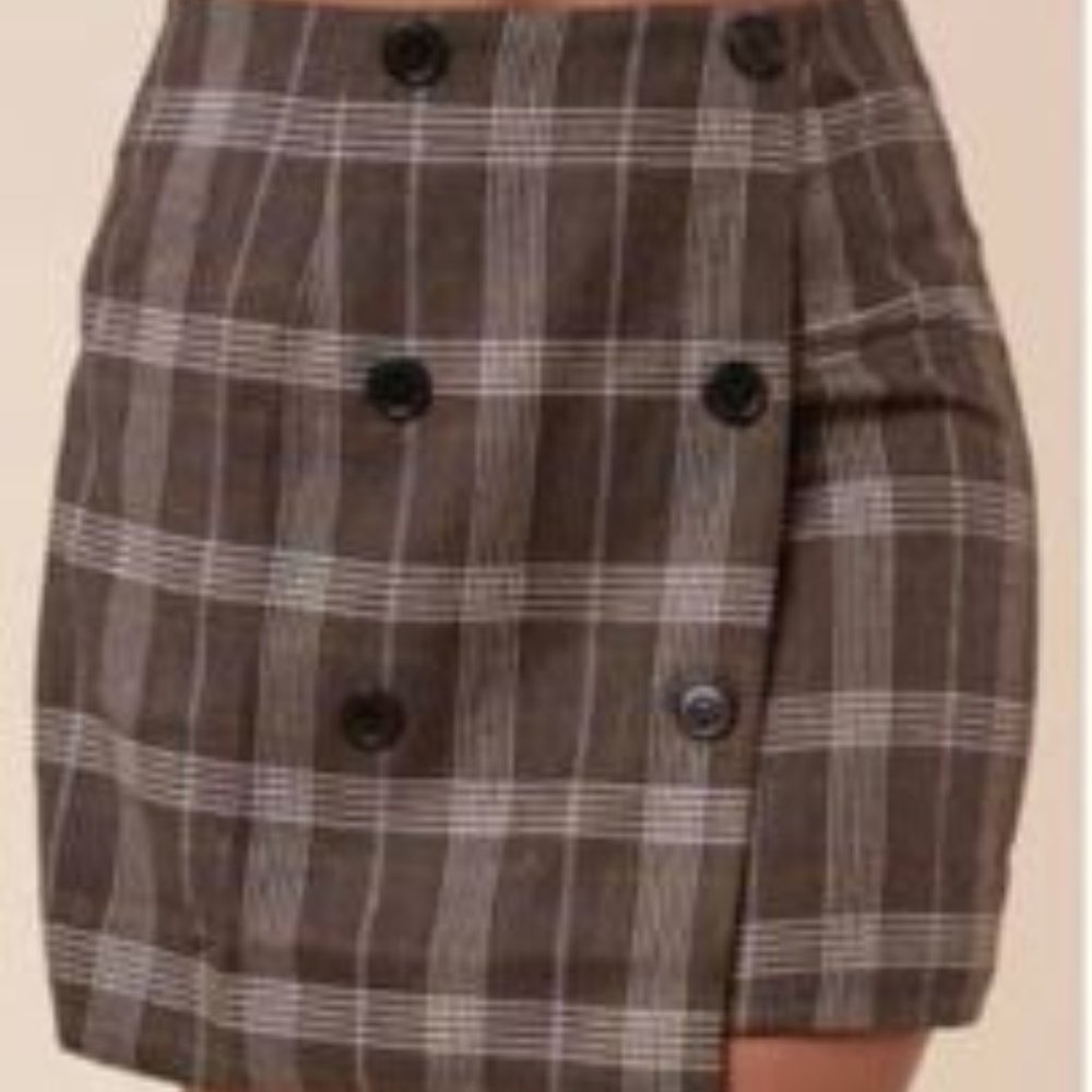 NWT Plaid Mini Skirt